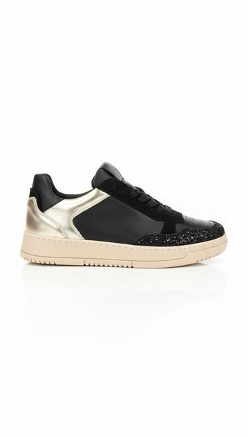 Sneaker da donna EP13 Effetti Personali Rock in nera e argentata