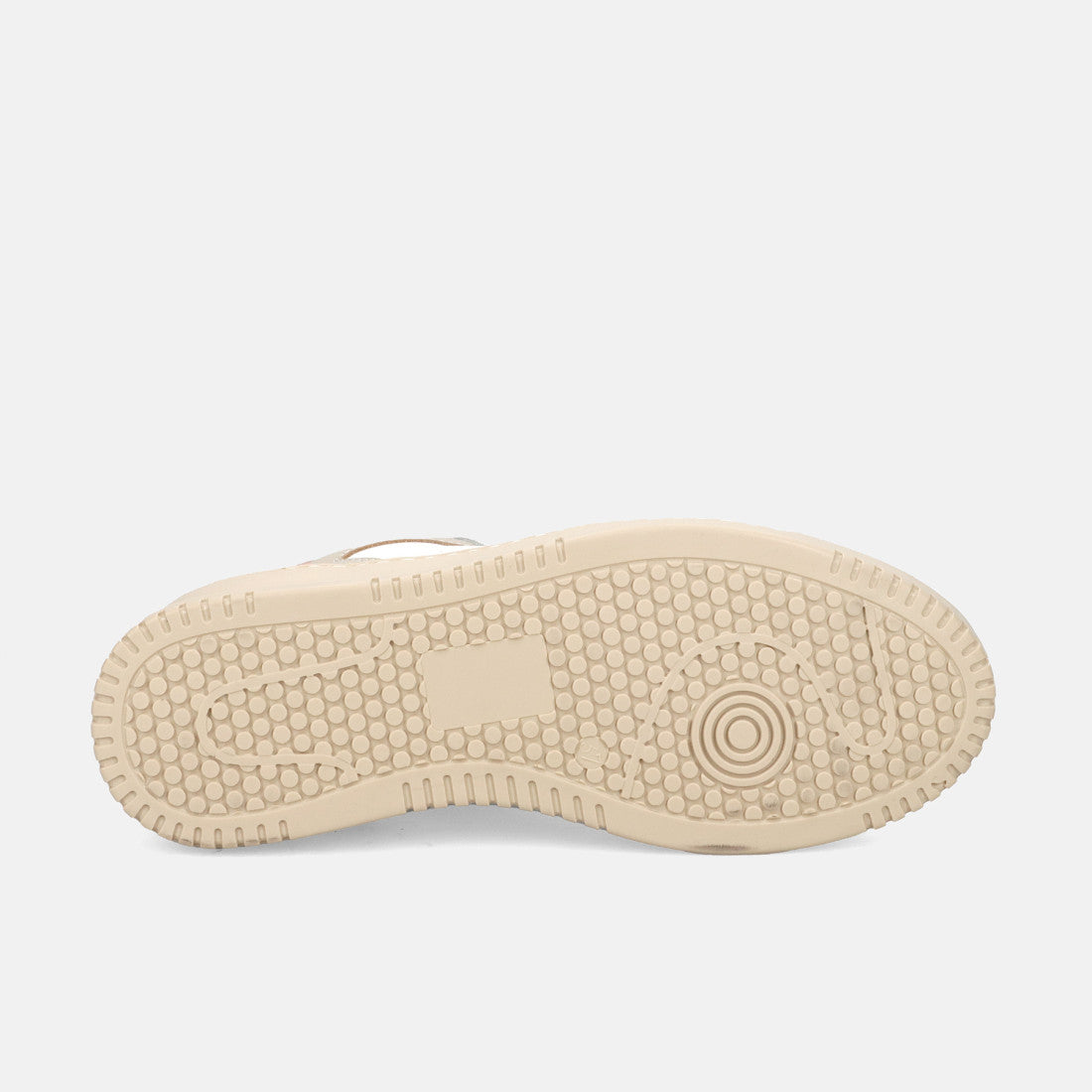 Sneaker da donna EP13 Effetti Personali Rock in pelle bianca e suede rosa e beige